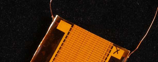 trodes are screen-printed on Kapton foil with a process developed at EMPA. The thickness of the AFC elements is around 3 µm. Basic manufacturing and processing details of the AFC are described in [3].