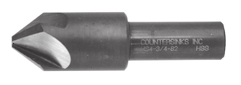 SINGLE FLUTE COUNTERSINKS - CARBIDE * Made from premium submicron grain carbide. Also available in HSS.