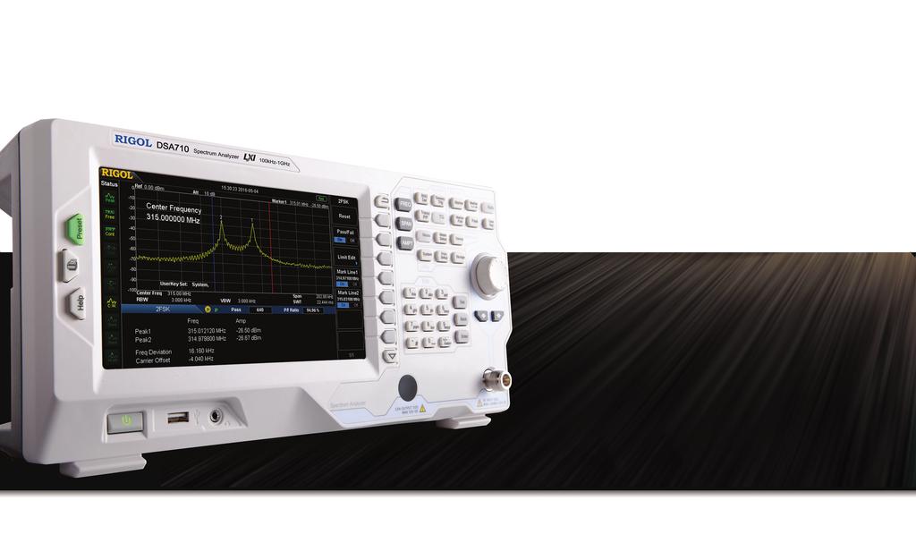 DSA700 Series Spectrum Analyzer All-Digital IF Technology Frequency Range from 100 khz up to 1 GHz