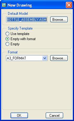 Pro ENGINEER will automatically create views that have been pre-defined within the default template file.