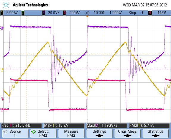 - 107 - (a) (b) Figure A - 2 : (a) 22Vdc with 10A load waveforms.