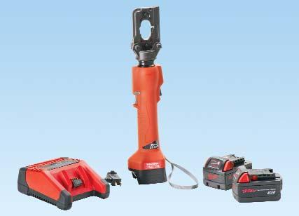 CT-300 Die Type, Lithium-Ion Powered Hydraulic, 6 Ton, In-Line Crimping Tool Terminates a wide range of Panduit compression connectors: Copper lugs and splices for #8 AWG 500 kcmil code conductor