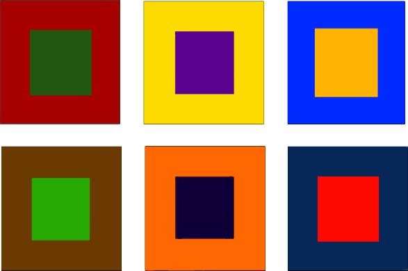 COMPLEMENTARY COLORS Intensity can only be altered by