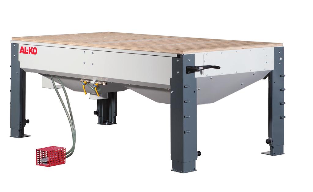 AL-KO SANDING TABLE AST 1.0-3.0 PREMIUM INGENIOUS IN THE DETAILS THE AL-KO AST PREMIUM The AL-KO AST PREMIUM sanding table is made of welded steel plate, and all metallic components are powder-coated.
