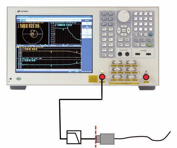 Step 3 Power calibration in fundamental frequency range The E5072A s source generates its own harmonics of typically below 25 dbc at 5 dbm 1.