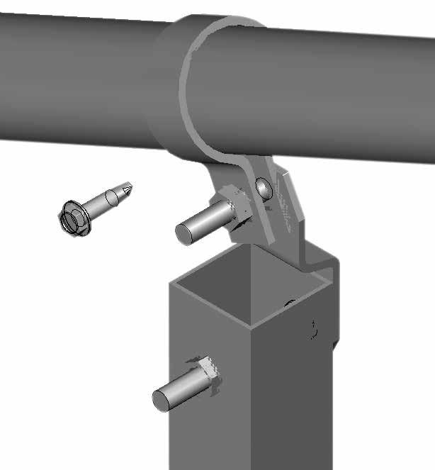 Use the diagram for the location of these clamps. 23. Using the end frame diagrams (Quick Start section), measure and mark (on the base tube) the locations of the remaining vertical end wall supports.