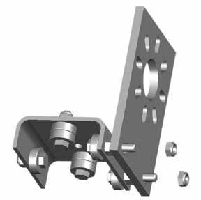 ) Assemble as follows: NOTE: Single bearings are attached to the sides of the bracket and double bearings to the