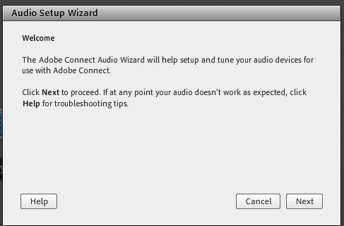 the Audio Setup Wizard.