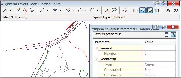 Applying Design Criteria Files and Check Sets 99 4. Click Pick Sub-entity (see Figure 5.14), and then click the curve at the 90 bend on Jordan Court. 5. Type 50 (15) for Radius, and press Enter.