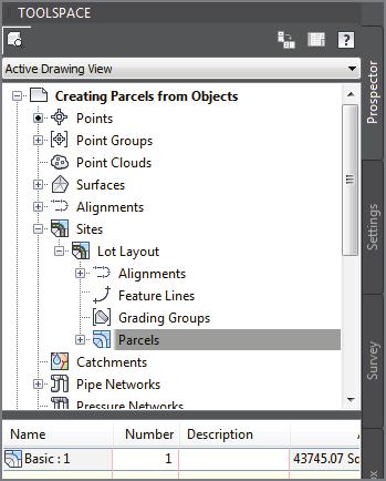 Creating Parcels from Objects 217 1. Open the drawing named Creating Parcels from Objects.dwg located in the Chapter 12 class data folder. 2. On the Home tab of the ribbon, click Parcel Create Parcel From Objects.