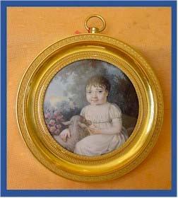 CHILD MINIATURE on IVORY: LOVELY Excellent item,