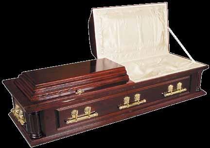 3250 Virginia Oak 1850 The Buckingham An elegant solid Oak casket