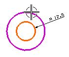 Reassociate a radius dimension 1. With your cursor over the radius dimension, right-click and choose Edit Associativity. 2. Select a new arc.