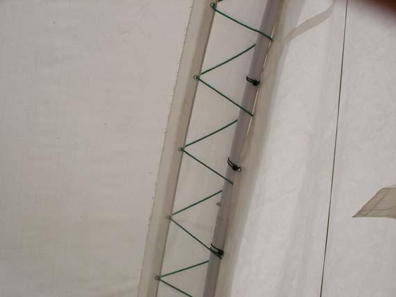 along the edges. If necessary, loosen up on the tensioning pole ratchets so the cover and be adjusted front to back.