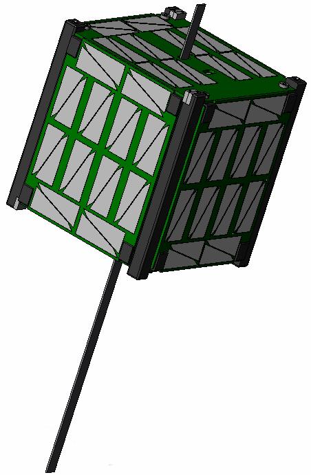 2.6. Satellite Structure The structure of the Hermes Cubesat was designed to meet the requirements set forth by CalPoly as well as to adequately support and protect the satellite subsystems.