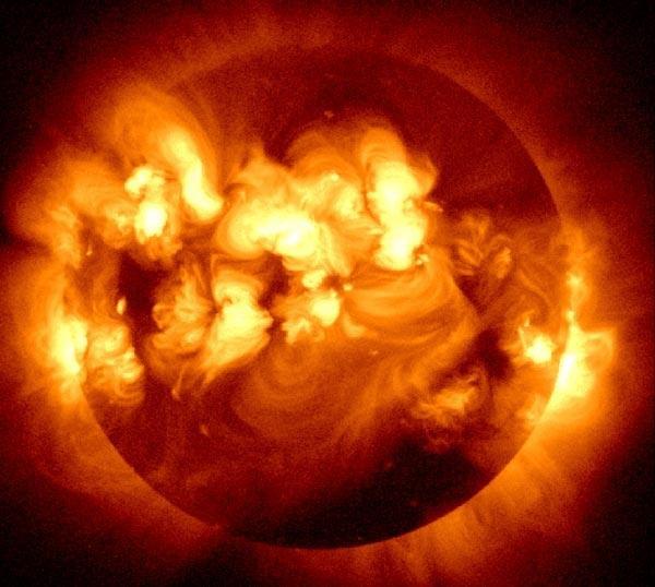 Solar flares affect the Earth s ionosphere Huge flare of