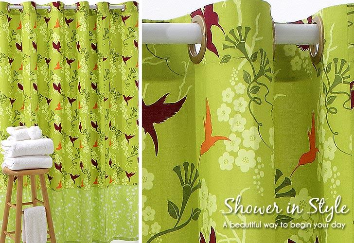 Published on Sew4Home Designer Shower Curtain with Snap-on Grommets Editor: Liz Johnson Friday, 26 February 2010 9:00 A shower curtain is an easy item to sew; it's just big!