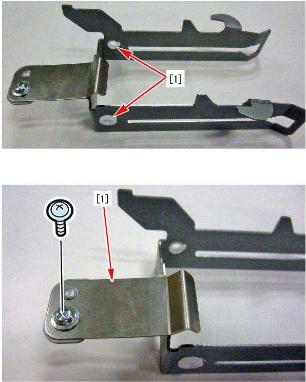 case bracket [2], and tighten it with a screw.