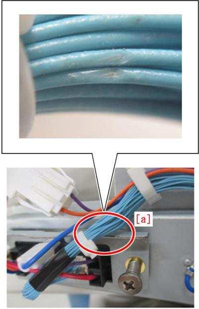 [Service work] If the above-mentioned symptom occurs, replace the fixing drawer cable with the new type of the fixing drawer cable