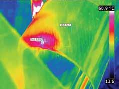 Application story The hotspot in the thermal image shows that this hot steam pipe has either a small leak or faulty isolation.