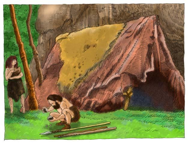 And who would want to live in a damp, dark cave? Not even prehistoric people, according to the first sign. If these hunter-gatherers didn t live in caves, what did they live in? Emmanuel asked.
