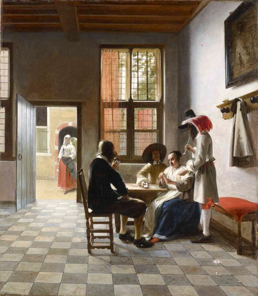 6 Pieter de Hooch (1629 1684) Cardplayers in a sunlit room 1658 Signed and dated: P. D. H. 1658 Oil on canvas, 77.2 x 67.