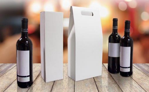 330 395 CARDBOARD DISPLAY Complements WINE BOTTLE CARDBOARD BOX single or double bottle box This single