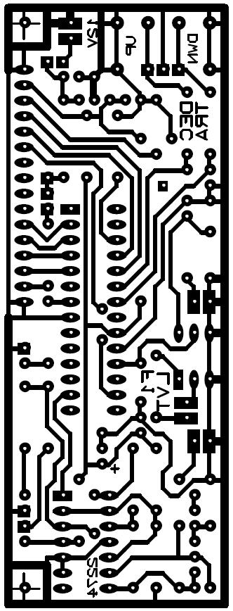 2 - The printed circuit To facilitate copying and printing the DECTRA card, traces no longer pass between the legs of the integrated circuits (Figure 1).