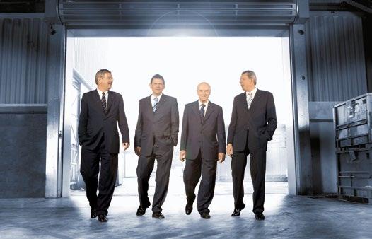 The shareholders of the KIRCHHOFF Group (f.l.t.r.): Arndt G. Kirchhoff, Dr. Johannes F. Kirchhoff, Dr.-Ing. Jochen F. Kirchhoff, J. Wolfgang Kirchhoff 230 years Knowledge.Values.Change.