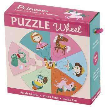 Puzzle Wheel Ages 2+ 7 pieces Double-sided circular puzzle Extra thick