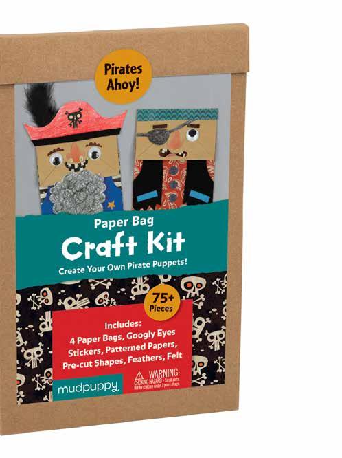 Paper Bag Ages 4+ Create your own paper bag puppets with patterned paper, felt, pom poms, googly eyes and more!