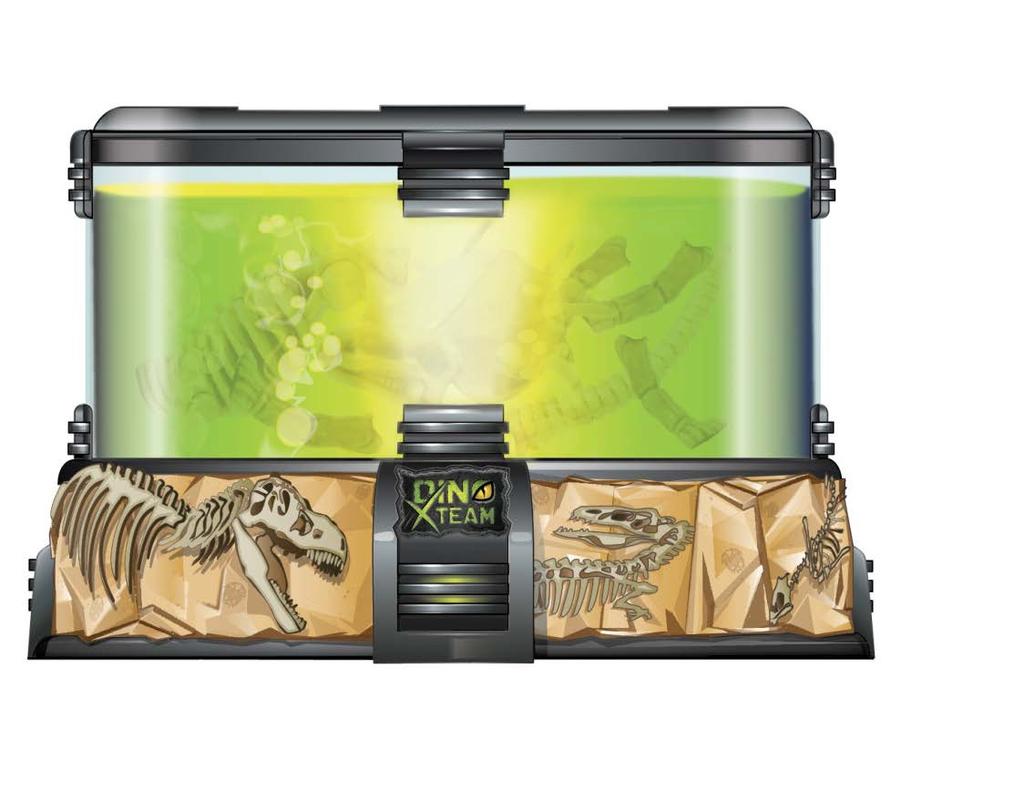 Skeletal Slime Chamber Extract, build and preserve an authentic dino skeleton in gel! Extract different dinosaur bones from slimy preservation gel.