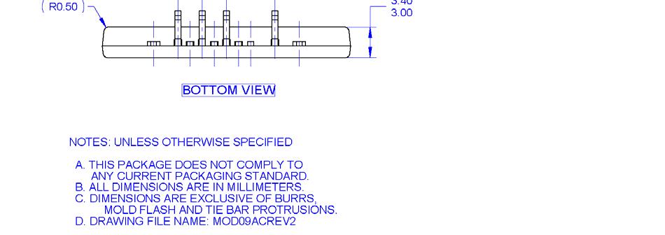 Physical Dimensions Figure 3. 9-SIP Package Package drawings are provided as a service to customers considering Fairchild components. Drawings may change in any manner without notice.