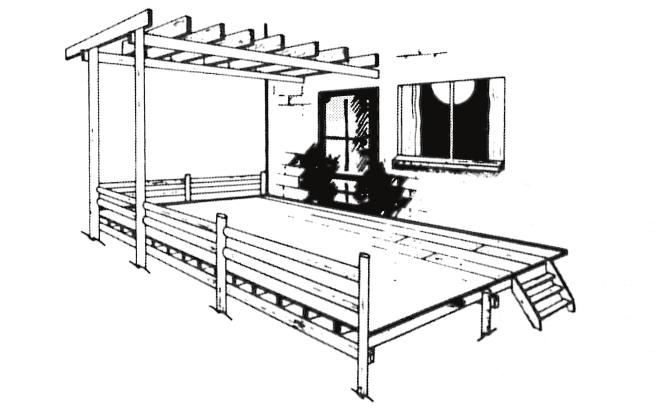 Easy Step by Step Guide Pergola Construction: Pergolas for Decks: Pergolas can be added to Tanalised treated pine decks.