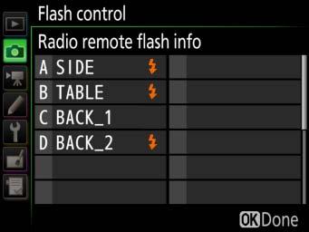 l Benefits of Radio AWL Real-Time, Two-Way Communication The camera provides real-time updates on the status of remote flash units controlled via radio AWL (page 8).