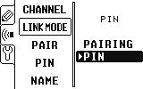 4 Choose PIN mode. In the wireless item tab, highlight LINK MODE, press OK, and then highlight PIN and press OK. Connecting to Remote Flash Units 5 Enter the camera PIN.