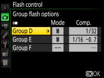Applied Radio AWL Important: Group Selection When grouping flash units for combined optical and radio AWL: Place
