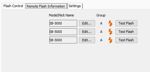 flash compensation to all groups in manual mode 1 4 Name remote flash units 4 4 View remote flash info 4 4 Test-fire all remote units 4 4 Test-fire selected units 2 4