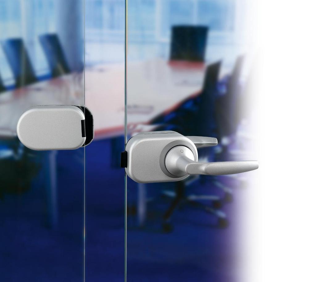 HCS product range for glass doors With the help of an HCS adapter, all aluminium and nylon designs can be fitted to glass and partition doors, both locking and non-locking.