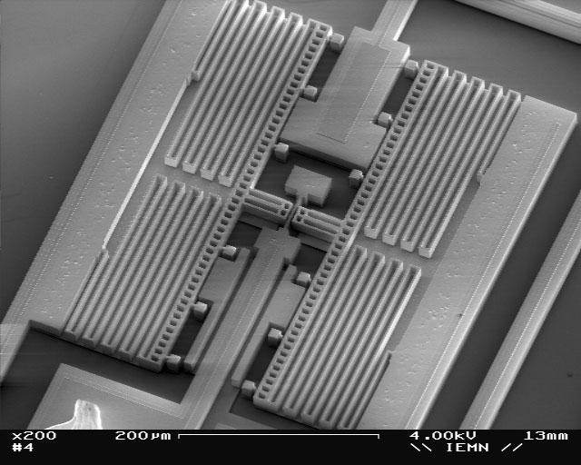 Micro-mechanical resonators in thick-film technology with postprocess gap reducing Motor electrodes Signal electrodes Motor springs Resonator Stoppers Figure 7.