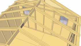 Important: If Gable framing does not line up with Rafters, remove temporary 2 screws from gable