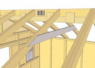 With walls correctly positioned, attach Gusset to Rafter with 4-2