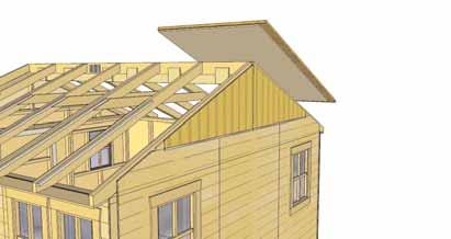 Roof Section Shingles flush with Plywood Long Roof Panel Shingles