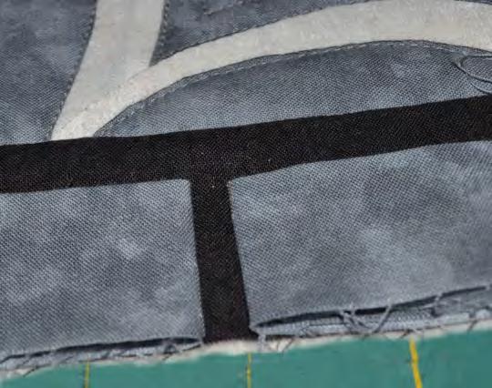 Start at the edge of the corner and continue stitching using a 1/4 seam allowance.