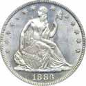 ....... #128334 $239.00 Seated Liberty Half Dollars 1846-O. PCGS. AU-58. CAC. Medium Date. Very sharply struck with vibrant mint luster and no noticeable wear.