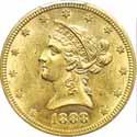Well detailed and attractive w/nice yellowgold luster. Free from any significant abrasions as well as mint-made adjustment marks which are often seen on this issue. A very desirable early FIVE.