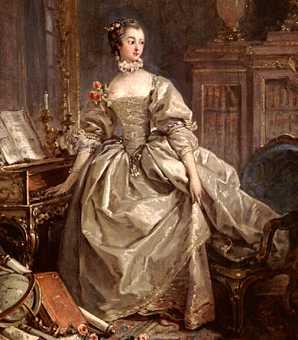 The Marquise de Pompadour became the mistress of Louis XV, king of France, in 1745.
