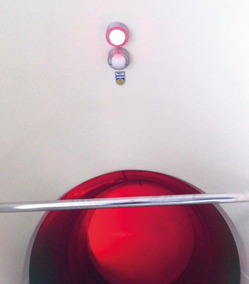 Our safety systems encourage guests to follow these rules. The lights control the slide frequency of guests.