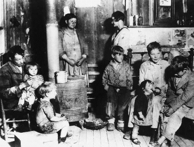 Destitute Family of Nine A destitute family with seven