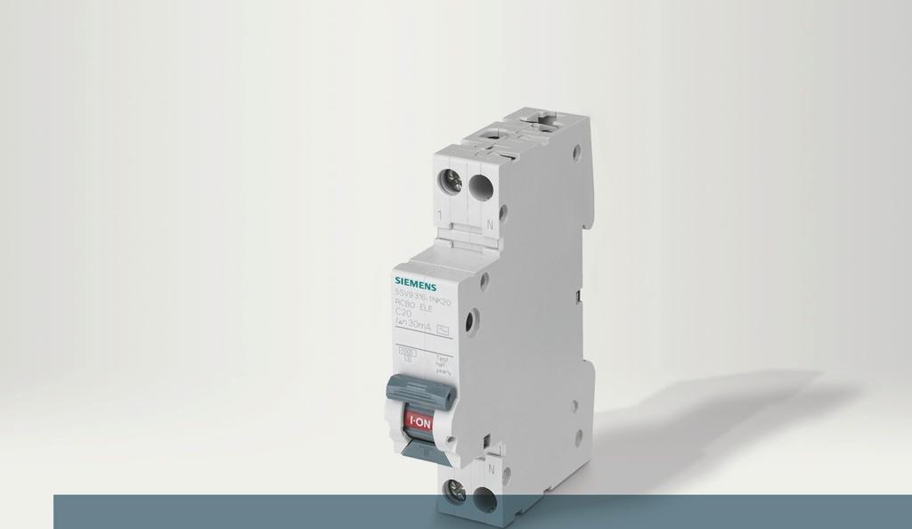 s Siemens AG 2016 SENTRON 5SV9 Compact RCBOs New portfolio for reliable personnel, material and fire protection Reliable personnel/ investment protection This combination of residual current operated